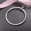 100% 925 Sterling Silver Armband med Original Box 3mm Chain Fit Charm Pärlor Bangle Armbandsmycken för kvinnor Men9704595