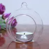 Borosilicaat Glas Crystal Glas Opknoping Kaars Houder Kandelaar Home Bruiloft Diner Diner Decor Grass Candle Holder