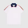 イタリアデザイナーシャツTシャツブランド花柄の刺繍メンズポロスハイストリートファッションストライププリントポロTシャツ