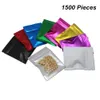 10 färger 7.5x10 cm 1500 stycken återlåsbar mylarfolie luktsäker matlagringspåse Tear notches aluminiumfolie dragkedja förpackning väska för mutter