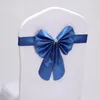 Stol Sashes Bow No Need Tie Elastic Chair Band Chair Decoration Bands Stretch Stol Sash For Wedding Banket Födelsedagsutvecklingsfest