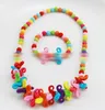 DIY Baby Perlen Halskette Schmuck Kinder Bunte Perlen HalsketteArmbänder 2er Set Mädchen Weihnachtsfeier Schmuck Zubehör C31798802781