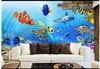 Personalizzato 3d murales carta da parati 3d foto carta da parati murales 3D Underwater World Camera dei bambini Cartone animato sfondo carta da parati decorazioni per la casa