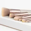 Professionelle Make-up-Tools Zubehör Pinsel Set 6 Stück Champagner Goldfarben Holzgriff Kosmetikpinsel DHL-frei