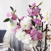 تصميم جديد ساكورا الكرز أزهار الحرير الزهور فلوريس فروع شجرة الكرز وهمي