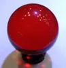 Boule de verre à vin rouge, boule de cristal rouge artificielle, boule de verre rouge, diamètre 8 cm