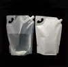 1000 ml 1L plástico branco food grade embalagem mel suco de fruta água potável em sacos de embalagem de plástico saco SN1304