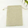 10x15 Linnen Bag Trekkoord Trouwkruidchristmas Packaging Pouchs Gift Tassen Kleine Sieraden Sachet Mini Jute Tassen F20173469