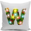 LED Light Poduszka Pokrywa Christmas Theme Letters Pillowslip Comfort Soft Pillow Case na Dekoracje Sypialni Dostawy 10 7yf FF