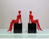 Highgrade Handicraft Modern Minimalist Art Figures Figuras Livros Estudar Bookshelf Book Livro doméstico Decoração de suporte de bookend DECO6836118