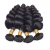 Peruvian Virgin Hair Bundles 4Pcs lot 100g pcs 9A Unprocessed Human Hair Weaves Peruvian Loose Wave Virgin Hair Wefts Natural Color