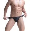 Calzoncillos de cuero sexis para hombre, ropa interior, suspensorio, calzoncillos, bragas, bolsa para pene para parejas Gay, calzoncillo erótico para hombres