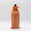 Xmas Burlap Wine Bags Bottle Champagne Wine Bottle Covers Gift Pouch Packaging Bag Wedding Party Christmas Decoration 15*35cm HH7-1564