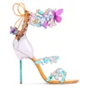 Sophia Webster women wedding sandals mujer summer butterfly design sexy High heels peep toe sandals women pumps dress party shoes size42 41