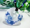 Mode-sieraden wit en blauw porselein keramische ketting voor vrouwen bloemen chinese kunst handgemaakte etnische ketting jade ketting China geschenken