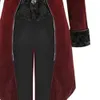 Nieuwe 2018 Aankomst Fashion Mens Tailcoat Jassen Goth Steampunk Retro Stijl Uniform Kostuum Party Uitloper Jas Gratis Verzending 2511