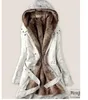 Faux fur lining women's fur Hoodies Ladies coats Sping winter warm long coat jacket cotton clothes thermal parkas