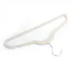 Groothandel 10 stks 45 0.5 24.5 Plastic Flocking Clothes Hangers Ivory White Hangers Racks Clothing Racks