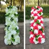 Kwiat Wedding Road Lead Flowers Długi Stół Centerpieces Kwiat Arch Drzwi Lottel Silk Rose Wedding Party Tackdrops Dekoracja