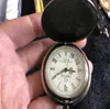 Antigo antigo mini negócio flip pocket watch relógio mostra claro clássico mecânico digital mesa artesanato decoração3601558