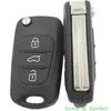 Gloednieuw ongesneden Blade 3 Knoppen Remote Case FOB voor Hyundai I30 I35 Vervanging Flip Auto Key Shell Cover met Symbool