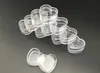 Kształt serca 4G Clear Plastic Próbki Pojemniki Mini PS Słoik z pokrywką Puste Kosmetyczne Opakowanie Pudełko Pot SN1324
