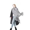 Fashion Plain Women Scarf Tassel Sjalar Ny designer Höst Vinter Cashmere Warps Luxury Solid Pashmina Scarves för kvinnor