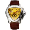 2016 Jaragar Luxury Orologio Uomo Watch Yellow Triangle Auto Mechanical Watches Men 6hands Automatic Wristwatch Ship D181007062323985747