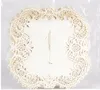 10PCS/Set Paper Card Wedding Table Numbers Table Cards Laser Cut Card Vintage DIY Wedding Decoration Event Party Supplies