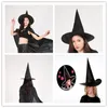 Dia das bruxas Adereços Casa Mais Largo Confiável Adulto Womens Black Witch Chapéu Lichia Wicked Cap Chapéu Do Partido Decoração Bruxa