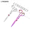 pink hair cutting scissors