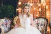 Princesse 2018 Vintage Pays Robe De Bal En Dentelle Robes De Mariée Bateau Cou Floral Applique Dos Nu Sexy Bohème Robe De Mariée Arc robe de mariée