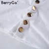 BerryGo Sexy ärmelloses weißes Crop-Top für Damen, Sommer, Strand, trägerloses Top, T-Shirts, lässiges Streetwear-Knopf, schwarzes Top-Unterhemd 2017