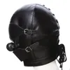 Fétiche Bondage Sex Toys Couvre-chef Avec Bouche Ball Gag BDSM Érotique En Cuir Sex Hood Pour Hommes Jeux Adultes Sexe SM Masque Pour Couples S924