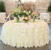 jupes de table de mariage blanc