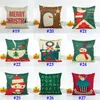 Christmas Pillow Case Snowflake Reindeer Pillowcase Linen Cartoon Cushion cover Home Sofa Car Decor Without core 54 Style WX9-856