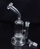 10 pouces clair narguilé verre barboteur bong pipe avec nid d'abeille et protection contre les éclaboussures huile dab rig SG-03