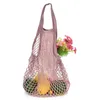 Drogheria riutilizzabile Produce borse Cotone Mesh Ecologia Mercato String Net Shopping Tote Bag Cucina Frutta Verdura Borsa appesa 2022