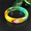 Jade-Armreif, chinesisches Armband in natürlicher Farbe, modischer Charm-Schmuck, exquisite Geschenke