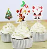 Weihnachten Cupcake Topper Papier Weihnachtsmann Weihnachtsbaum Kuchen Topper Weihnachten Festival Home Dekoration Party Supplies