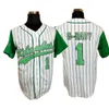 メンズ映画のハードボール＃1 Jarius G-Baby Evansホワイト野球ジャージDewayneウォーレンステッチKekambas Film Youth Baseball Archa Legue Patch Jersey