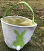 Ins Burlap Easter Bunny Kosze DIY Rabbit Torby Bunny Torba do przechowywania Juta Rabbit Ears Koszyk Wielkanoc Prezent Torba Królik Uszy Połóż Wielkanocne jaja