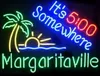 24 20 polegadas Margaritaville It is 500 Somewhere DIY Glass Neon Sign Flex Rope Neon Light Indoor Outdoor Decoration RGB Voltage 110206w