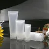 15ml 30ml 50ml Lotion en plastique transparente Tubes souples Bouteilles Emballage échantillon givré Récipient pour crème cosmétique vide LX1174