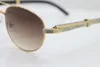 18k Gold Schwarz Weiß Büffelhorn Brille CT569 Runde Metall Sonnenbrille Großhandel Sonnenbrille C Dekoration Modeaccessoires Größe: 57-22-135mm
