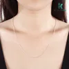 Kasanier 10 PCS Livraison gratuite Bijoux de mode en gros 925 Collier de chaîne en argent 1 mm Collier de chaîne + 925 Classe de homard 4785985