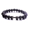 Gemengde stijlen 8mm natuurlijke zwarte lava stenen kralen uil armband DIY parfum etherische olie diffuser armband voor vrouwen yoga sieraden