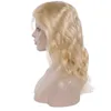 Perruque avant en dentelle de cheveux vierges indiens 1032 pouces 613 couleur perruques de vague de corps cheveux humains blonds Whole5579970
