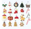Julharts tillbehör Novelty artiklar DIY Santa Claus handskar kryckor Christma Tree och Snowflakes Party Decorations