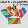 Platt stora vaxkamrater Big Silicone Wax Pad Silicon Storage Square Wax burkar Dab Concentrate Tool Dabber Oil Holder för GLAS6464154